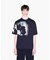 【A|X アルマーニ エクスチェンジ】フラワープリント コンフォートフィット 半袖クルーネックTシャツ