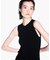 【A|X アルマーニ エクスチェンジ】エンブロイダリーロゴ ノースリーブリブニットトップス