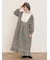 【WEB限定】胸元配色花柄ワンピース
