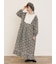 【WEB限定】胸元配色花柄ワンピース