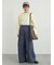 綿ナイロンワイドパンツ