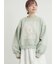 裏毛CAT柄パーツレース付スウェット