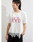 【接触冷感】裾レースロゴTシャツ