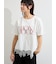 【接触冷感】裾レースロゴTシャツ