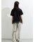 【接触冷感】裾レースロゴTシャツ