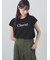 フロッキープリントフレンチスリーブTシャツ