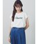 フロッキープリントフレンチスリーブTシャツ