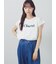フロッキープリントフレンチスリーブTシャツ