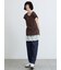 フロッキープリントフレンチスリーブTシャツ