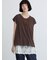 フロッキープリントフレンチスリーブTシャツ