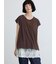 フロッキープリントフレンチスリーブTシャツ