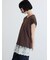 フロッキープリントフレンチスリーブTシャツ