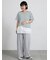 【接触冷感】裾レースボーダーTシャツ