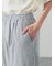 綿麻ストレッチテーパードパンツ