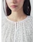 チュール刺繍ギャザーブラウス