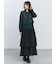 配色ボタン衿付きニットカーディガン