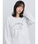 レース付きロゴプリントロングTシャツ