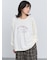 レース付きロゴプリントロングTシャツ