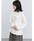 レース付きロゴプリントロングTシャツ