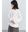 レース付きロゴプリントロングTシャツ