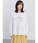 レース付きロゴプリントロングTシャツ