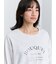 レース付きロゴプリントロングTシャツ