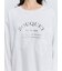 レース付きロゴプリントロングTシャツ