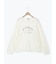 レース付きロゴプリントロングTシャツ
