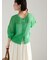 【WEB限定カラーあり】ペーパータッチヤーン2wayメッシュニット