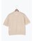 【マシンウォッシャブル】パール釦メッシュニットポロ