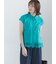 【接触冷感】スカラップレース刺繍フレンチシャツ