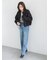 テープレースボリュームジップブルゾン