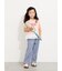 【吸水速乾】裾レースフレンチスリーブTシャツ