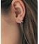 ビジュー ダブルライン ピアス