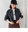 フェイクレザーショートジャケット
