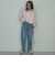 サスペンダー付きストレートデニムパンツ