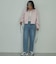 サスペンダー付きストレートデニムパンツ