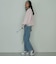 サスペンダー付きストレートデニムパンツ
