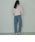 サスペンダー付きストレートデニムパンツ