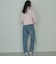 サスペンダー付きストレートデニムパンツ
