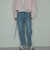 サスペンダー付きストレートデニムパンツ