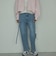 サスペンダー付きストレートデニムパンツ