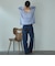 サスペンダー付きストレートデニムパンツ
