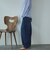 サスペンダー付きストレートデニムパンツ