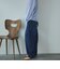 サスペンダー付きストレートデニムパンツ