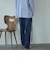 サスペンダー付きストレートデニムパンツ