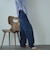 サスペンダー付きストレートデニムパンツ