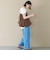 ’ソフトデニムワイドタックパンツ’／