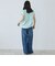 コットンリネンワイドデニムパンツ
