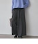 ベルト付きタックワイドパンツ